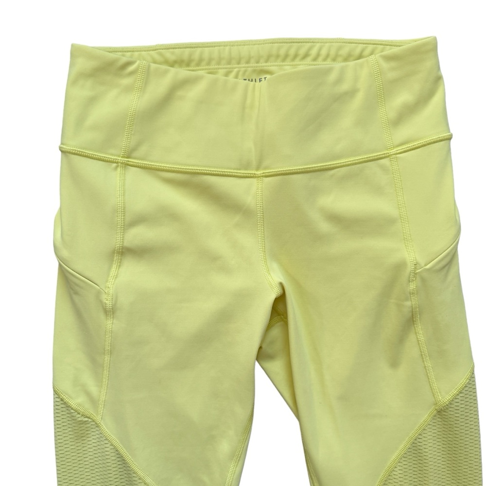 Athleta Contender Mesh Capri Yellow Small - Picture 4 of 11
